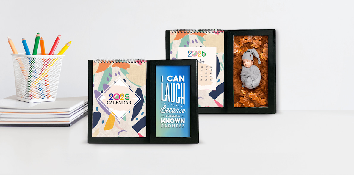 Desk Calendar with Photo Frame | VistaPrint